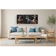 Dapper Safari Gentlemen Multi-Color Canvas Wall Art - Wood Frame - Set of 3