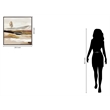 Brown Solitary Serenity I Framed Canvas Wall Art - Brown Wood Frame - 30