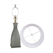 Sage Elegance Art Glass Table Lamp - Frosted Sage Green & Frosted Crystal