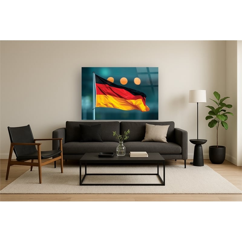 German Flag Frameless Tempered Glass Wall Art - 60