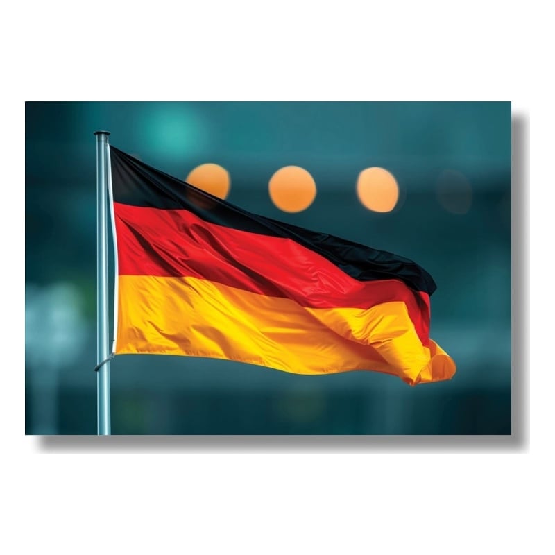 German Flag Frameless Tempered Glass Wall Art - 60