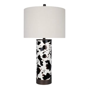 Painted Plains - 31&quot x 17&quot - Cowhide - Living Room Lighting - Rustic