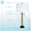 Twist Elegance Metal Table Lamp - Matte Black & Soft Gold - Set of 2
