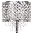 Crystal Elegance Metal Table Lamp - Polished Nickel - Living Room Lighting
