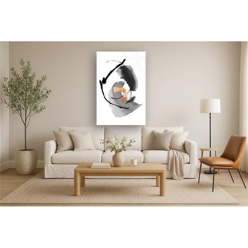 Copper Pulse Frameless Tempered Glass Wall Art - 40