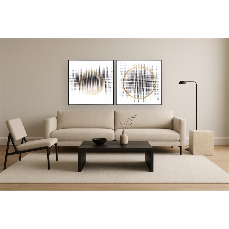 GiIded Harmonics Geometric Set Canvas Wall Art - 39