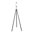 Luxe Tripod Elegance Faux Leather Wrap Floor Lamp - Metal - Modern
