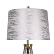 Luxe Tripod Elegance Faux Leather Wrap Floor Lamp - Metal - Modern