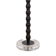 Obsidian Elegance Metal Table Lamp - Black & Clear Crystal - Set of 2
