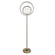 Eclipse Aura Metal Floor Lamp - Matte Black & Soft Gold - Clear Glass