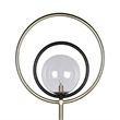 Eclipse Aura Metal Floor Lamp - Matte Black & Soft Gold - Clear Glass