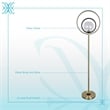 Eclipse Aura Metal Floor Lamp - Matte Black & Soft Gold - Clear Glass