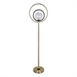 Eclipse Aura Metal Floor Lamp - Matte Black & Soft Gold - Clear Glass