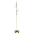 Luminous Orbit Metal Floor Lamp - Matte Black & Soft Gold - Modern