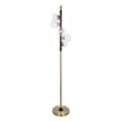 Luminous Orbit Metal Floor Lamp - Matte Black & Soft Gold - Modern