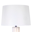 Sculpted Elegance Ceramic Table Lamp - White Sand - Set of 2 - Metal