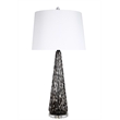 Eclipse Radiance Table Lamp - Black Art Glass - Set of 2 - Modern