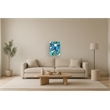 Azure & Verdant Butterfly Dance Canvas Wall Art - 16