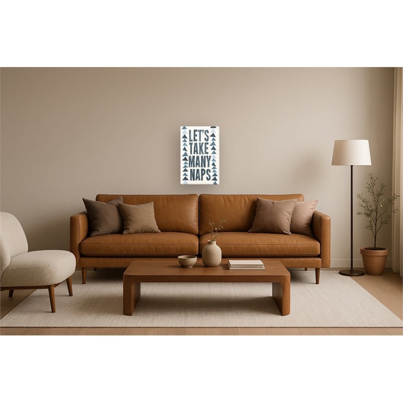 Let's Take Many Naps Rustic Typography Canvas Wall Art - Multicolor