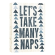 Let's Take Many Naps Rustic Typography Canvas Wall Art - Multicolor