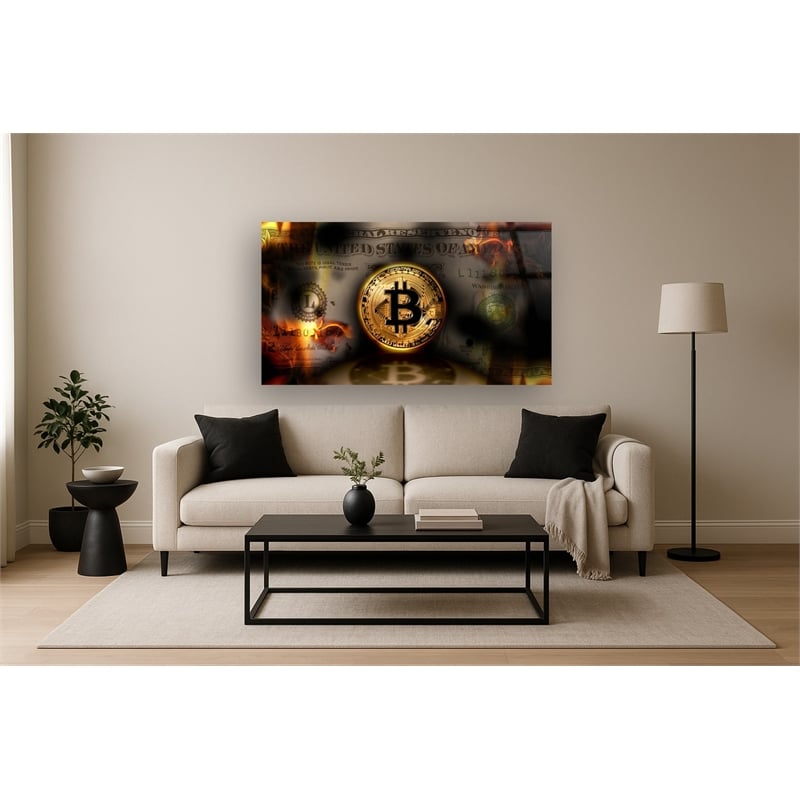 Dollar Down Frameless Tempered Glass Wall Art - 60