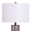 Serpent Elegance Faux Leather Table Lamp - Snake Skin - Set of 2 - Metal
