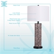 Serpent Elegance Faux Leather Table Lamp - Snake Skin - Set of 2 - Metal