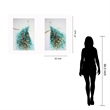 Opulent Peacock Pair in Teal & Gold Canvas Wall Art - Multicolor