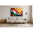 Indian Flag Frameless Tempered Glass Wall Art - 60