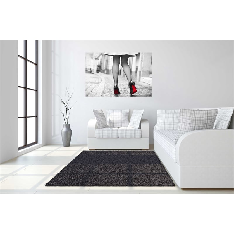 Red Bottom Runway Frameless Tempered Glass Wall Art - 60