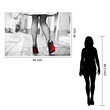 Red Bottom Runway Frameless Tempered Glass Wall Art - 60