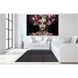 Aqua Floral Frameless Tempered Glass Wall Art - 60