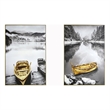 Golden Serenity Reflections Canvas Wall Art - 32