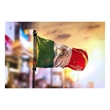 Mexican Flag Frameless Tempered Glass Wall Art - 60