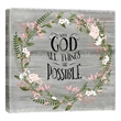 Faithful Floral Inspiration Canvas Wall Art - 24