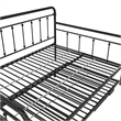 Nest & Rest Full Size Metal Daybed with Twin Size Pop Up Trundle Bed in Black