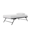 Nest & Rest Full Size Metal Daybed with Twin Size Pop Up Trundle Bed in Black