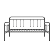 Nest & Rest Twin Metal Daybed with Twin Pop Up Trundle Bed in Gray