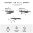 Nest & Rest Twin Metal Daybed with Twin Pop Up Trundle Bed in Gray