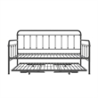 Nest & Rest Twin Metal Daybed with Twin Pop Up Trundle Bed in Gray