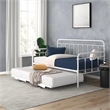Nest & Rest Twin Metal Daybed with Twin Pop Up Trundle Bed in White