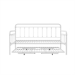 Nest & Rest Twin Metal Daybed with Twin Pop Up Trundle Bed in White
