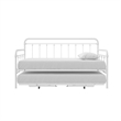 Nest & Rest Twin Metal Daybed with Twin Pop Up Trundle Bed in White