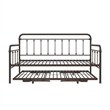 Nest & Rest Twin Metal Daybed with Twin Pop Up Trundle Bed in Bronze
