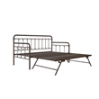 Nest & Rest Twin Metal Daybed with Twin Pop Up Trundle Bed in Bronze