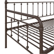Nest & Rest Twin Metal Daybed with Twin Pop Up Trundle Bed in Bronze