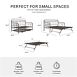 Nest & Rest Twin Metal Daybed with Twin Pop Up Trundle Bed in Bronze