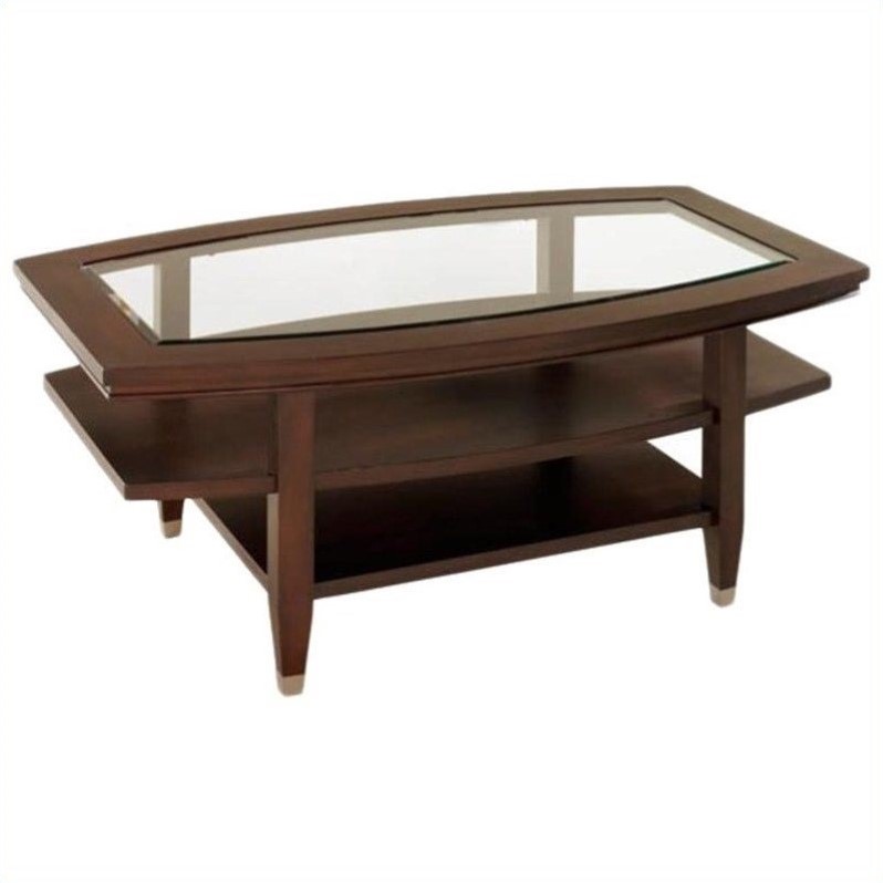 Broyhill Northern Lights Oval Cocktail Table in Dark Walnut Stain - 3312-01
