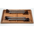 Teakworks4u Teak Wood Bench with Aluminum Folding Legs