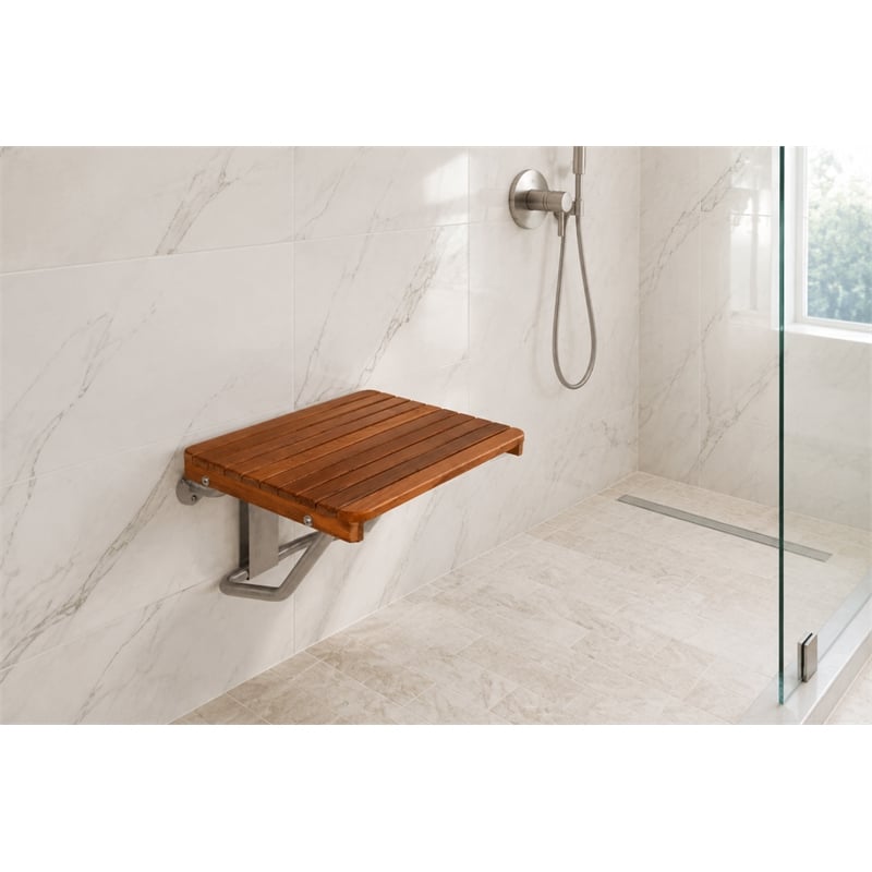 Teakworks4u ADA Compliant Shower Bench in Teak